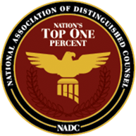 Nationanl Associations of Distingushed Counsel NADC - Nation's Top One Percent